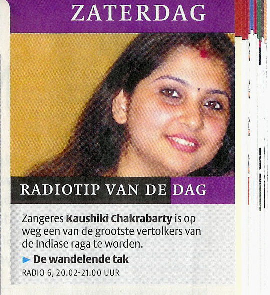 The programme&#39;s host Walter Slosse interviewed me on Kaushiki&#39;s career and music. I also selected the music that was played in the programme, great music of ... - kaushiki-in-vpro-gids