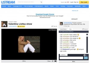 Valentina's Ustream channel